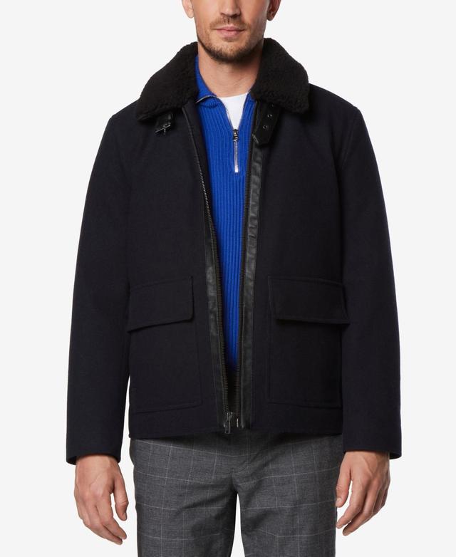 Andrew Marc Hudson Water Resistant Faux Shearling Trim Jacket Product Image