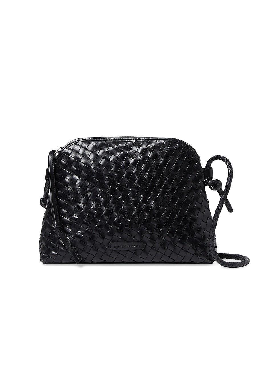 Womens Mallory Woven Leather Crossbody Bag Product Image