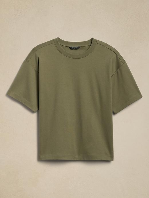 Cotton-Sateen Oversized T-Shirt Product Image