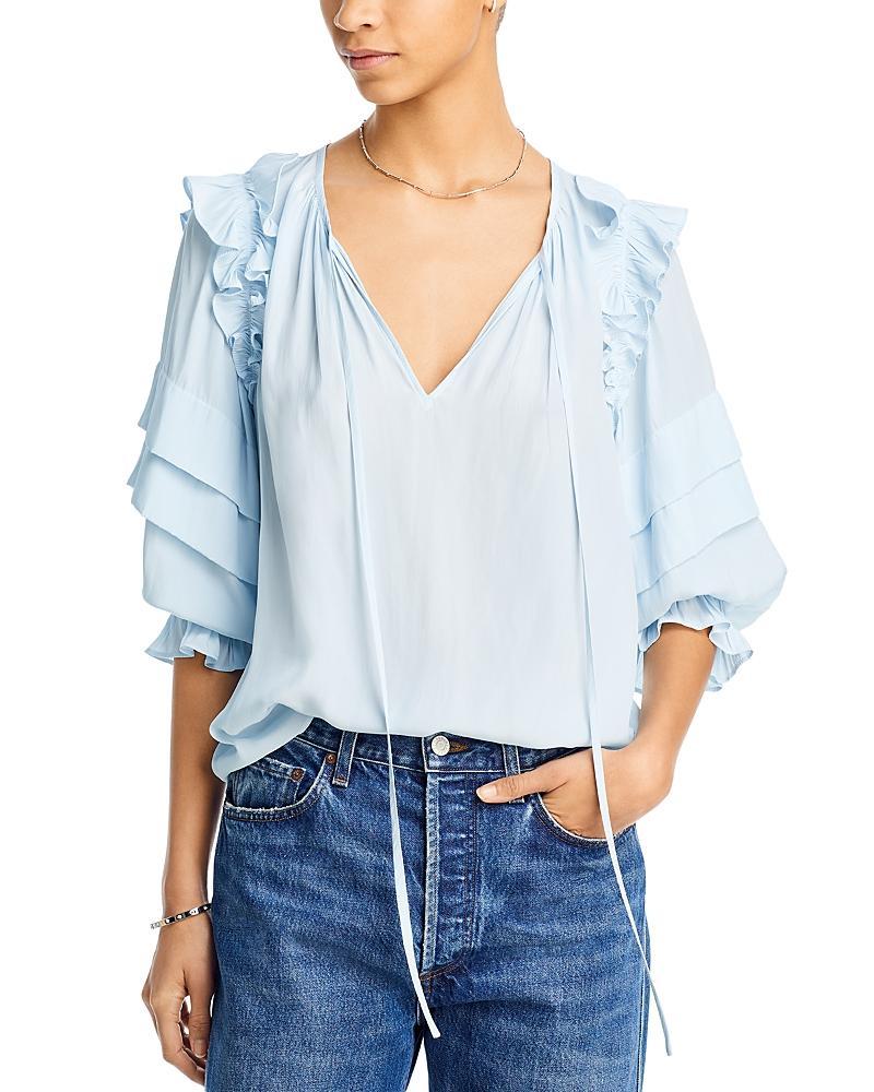 Ramy Brook Samira Ruffle Blouse Product Image