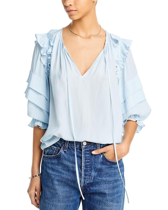 Ramy Brook Samira Ruffle Top Product Image