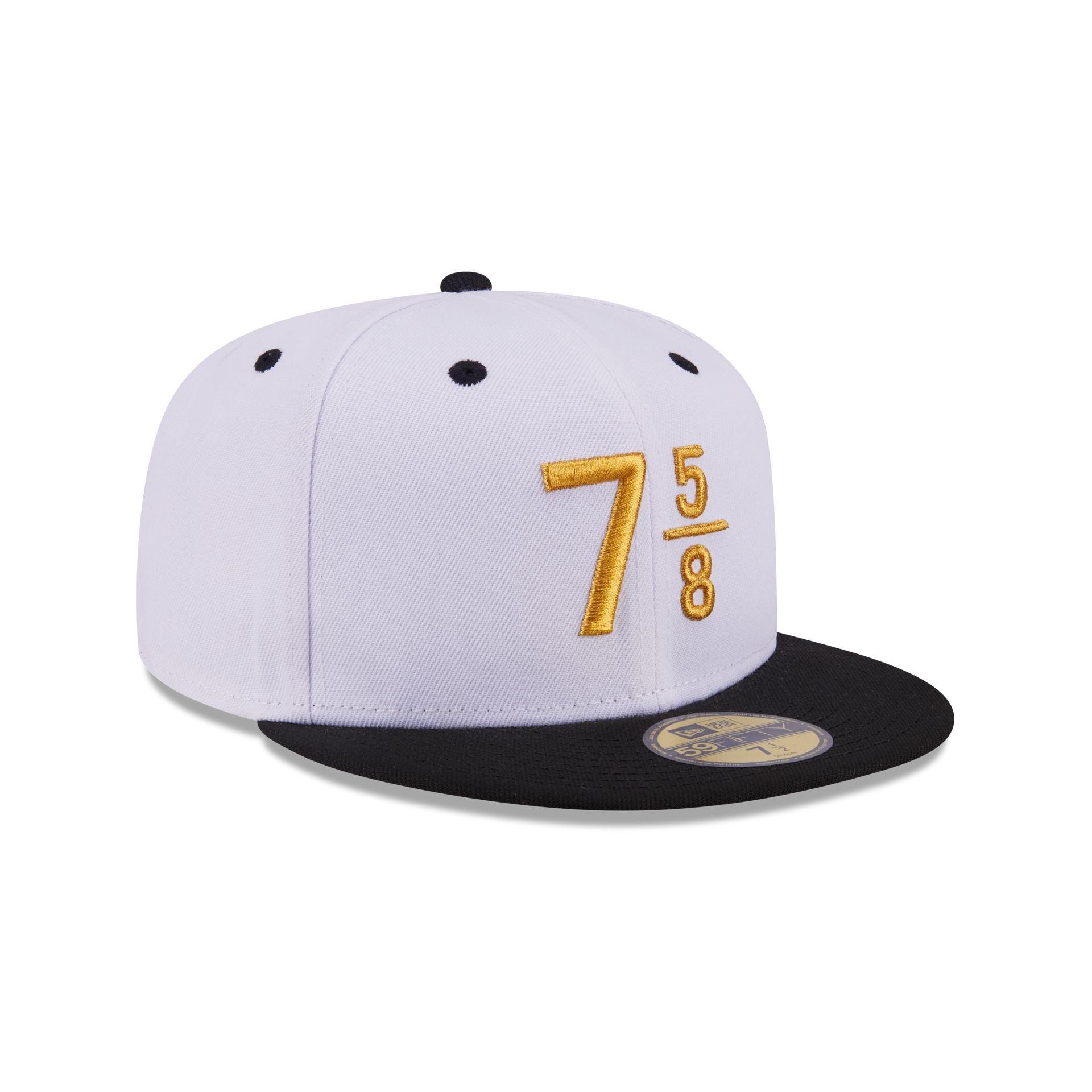 New Era Cap Signature Size 7 5/8 White 59FIFTY Fitted Hat Male Product Image