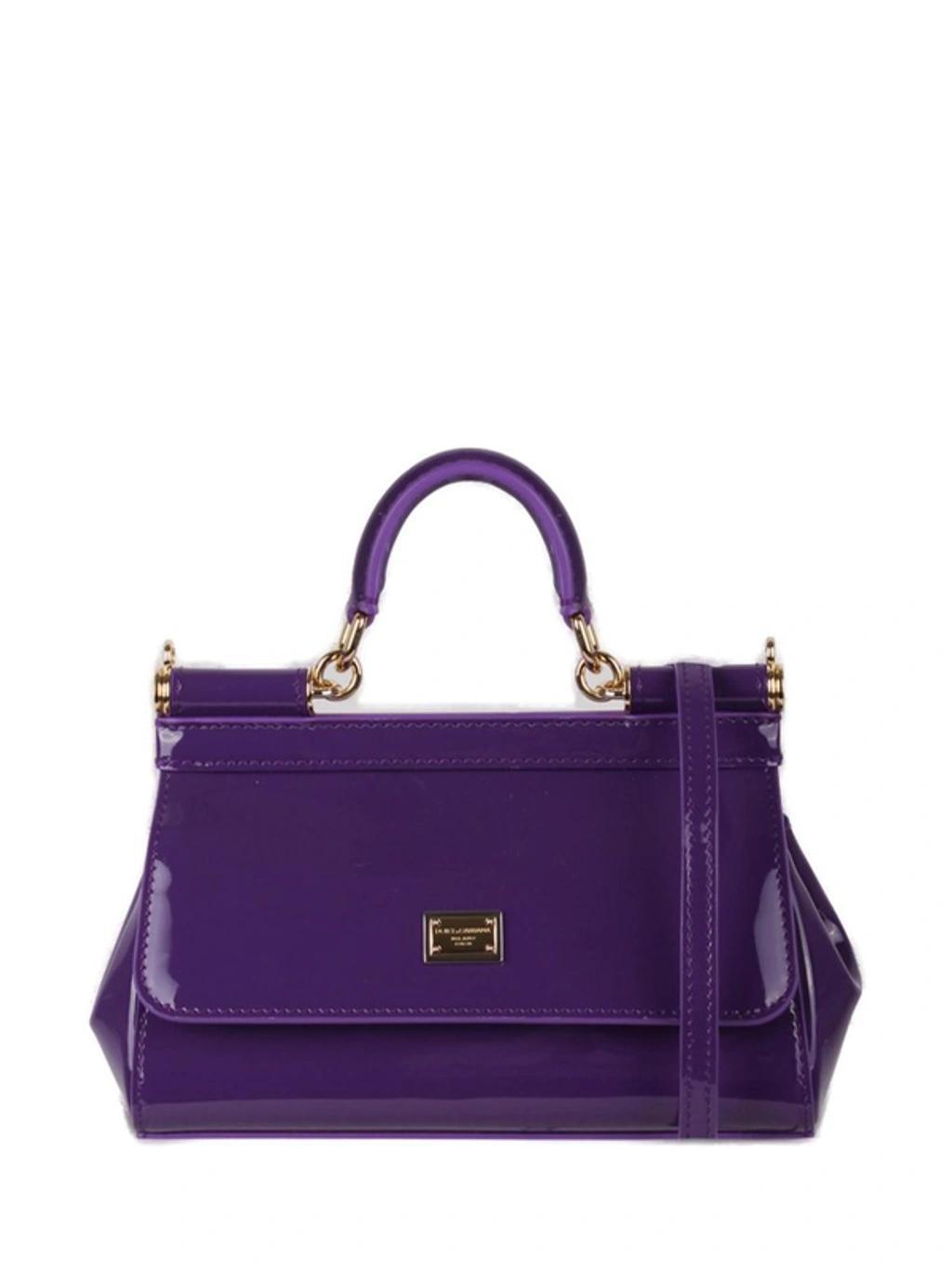 Sicily Foldover Small Tote Bag In Purple Product Image