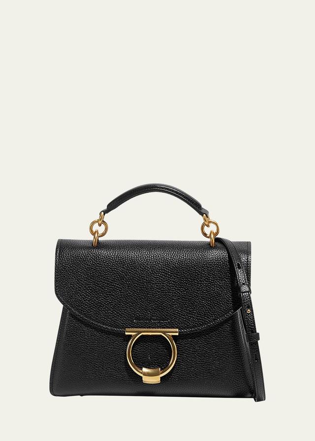 FERRAGAMO Margot Leather Top Handle Bag Product Image