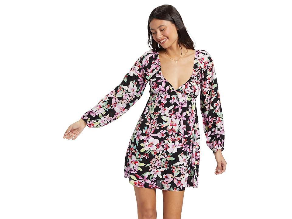 Roxy Sweetest Shores Dress (Anthracite New Life) Women's Clothing Product Image