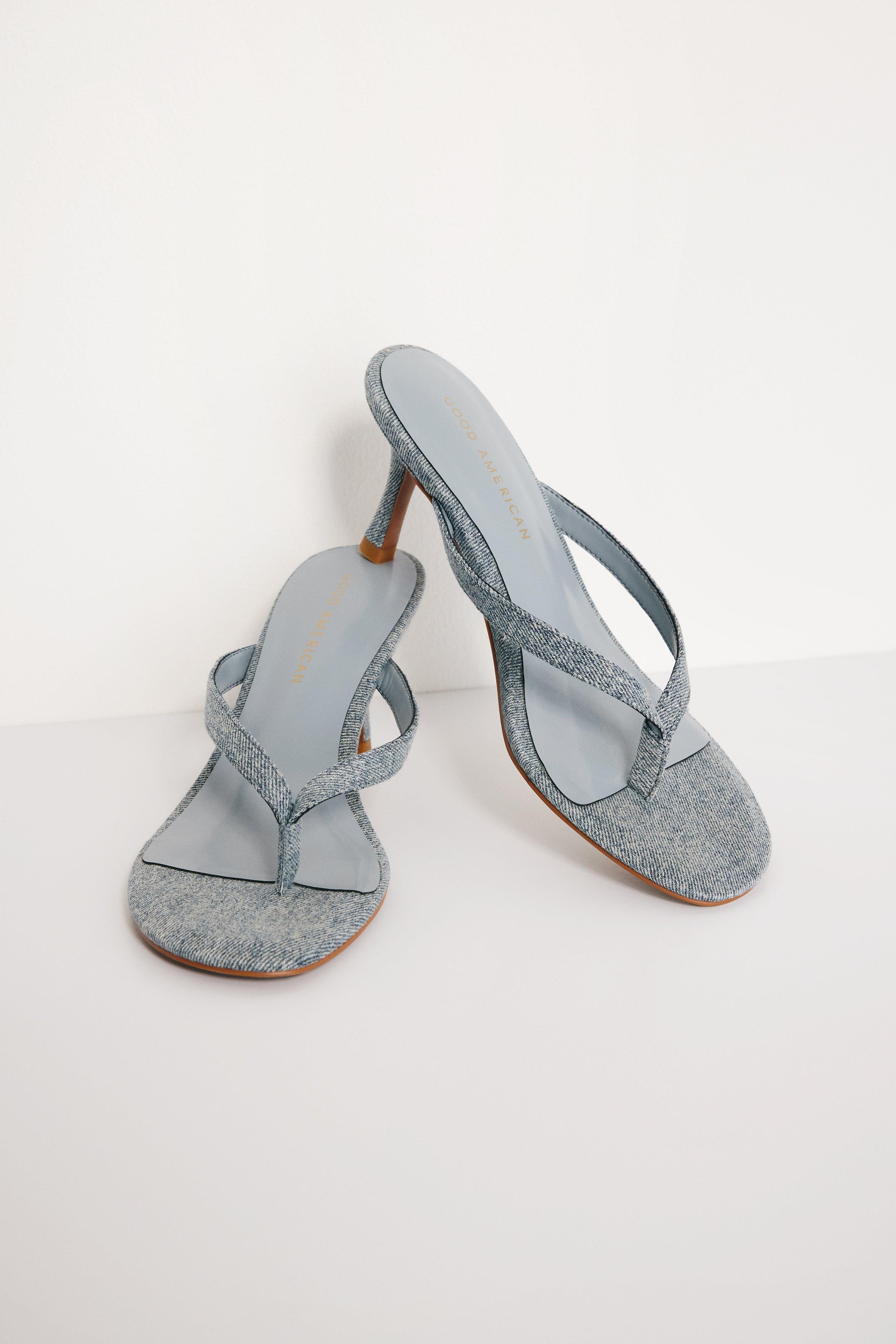 DENIM MULE SANDAL | INDIGO002 Product Image