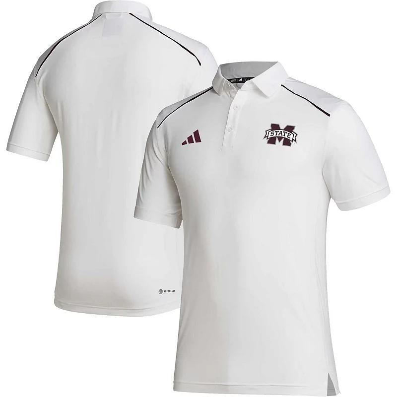 Mens adidas Red NC State Wolfpack Coaches AEROREADY Polo Product Image