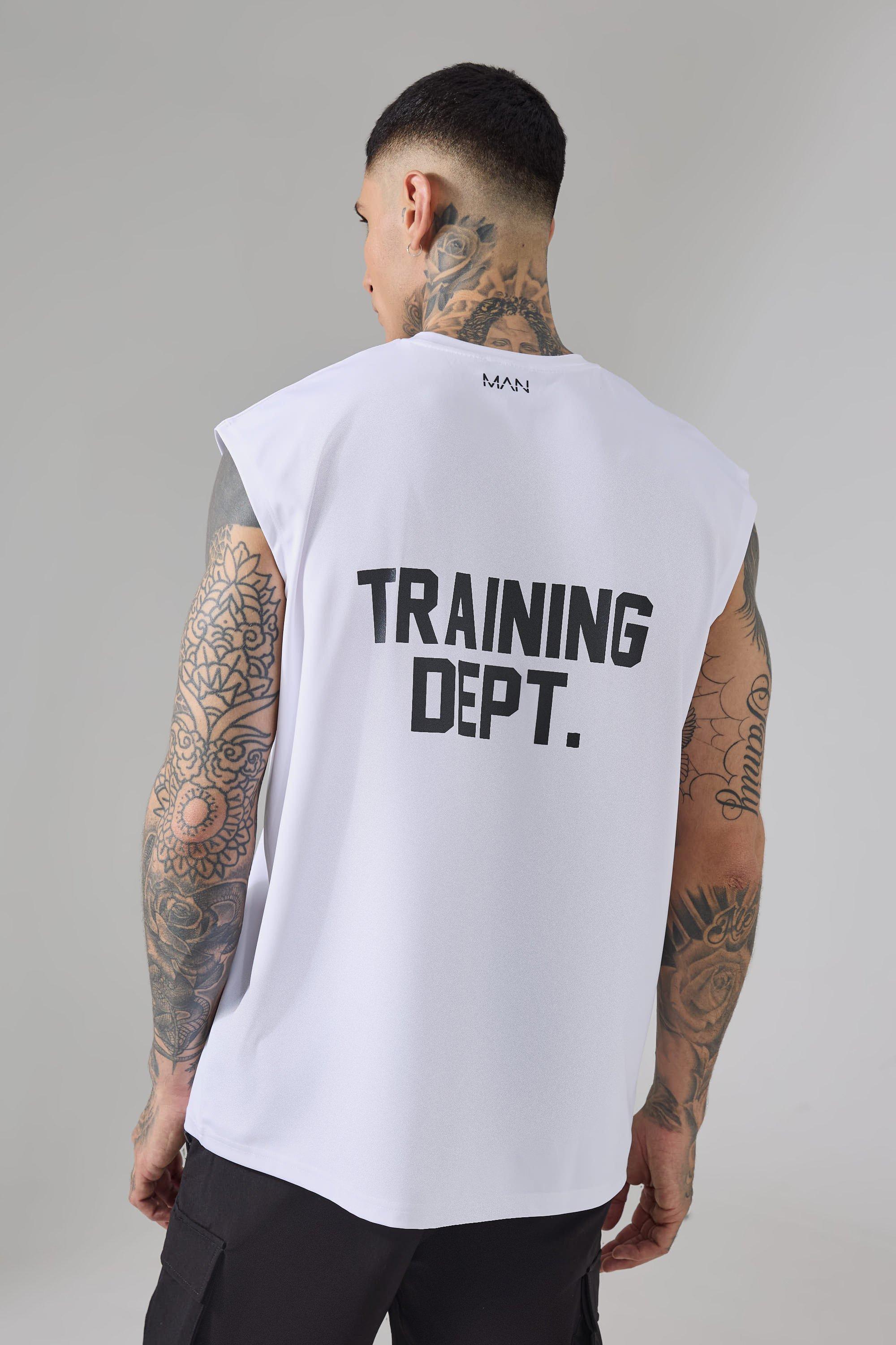 Tall Man Active Training Dept Oversized Tank | boohooMAN USA Product Image