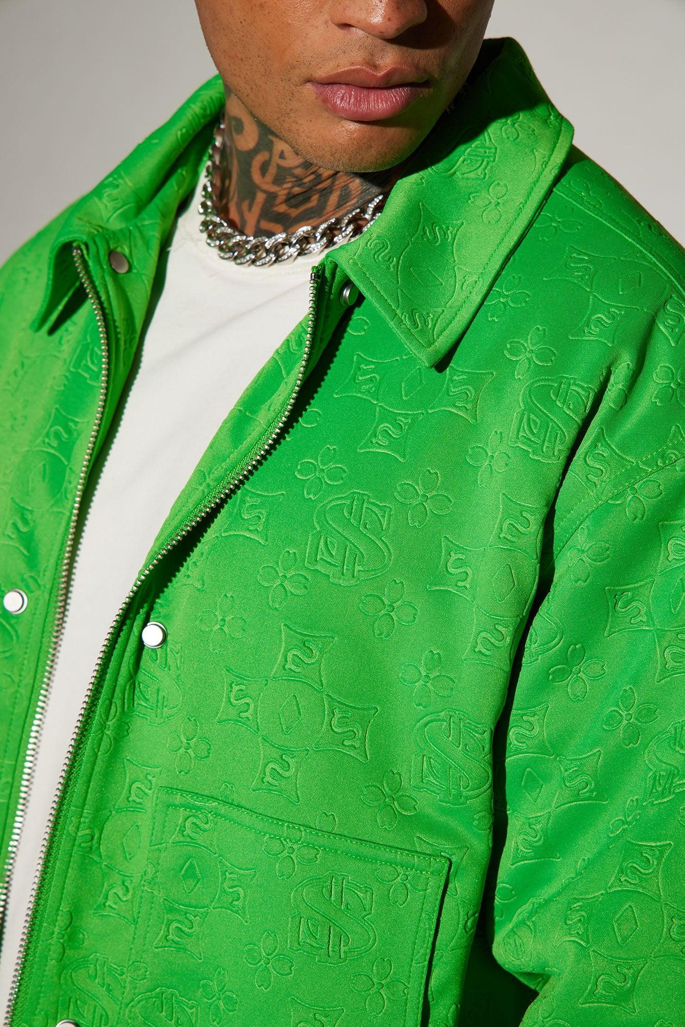 Luxe Monogram Work Jacket - Green Product Image