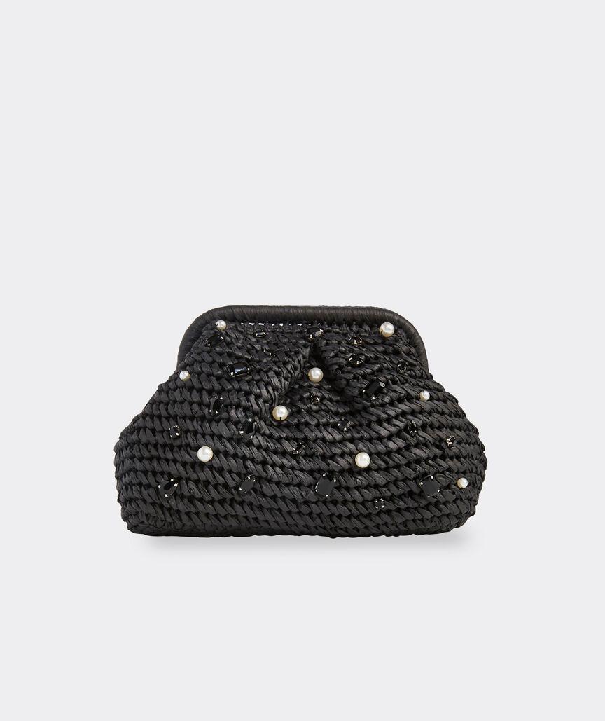 Embellished Straw Clutch Product Image