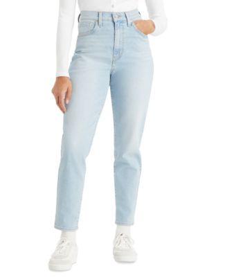 High-Waist Casual Mom Jeans Product Image