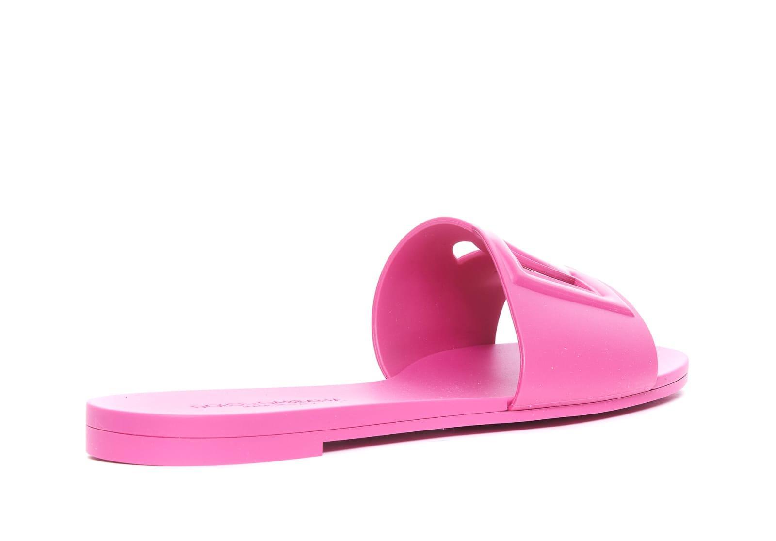 Dg Logo Sandals In Fucsia Product Image