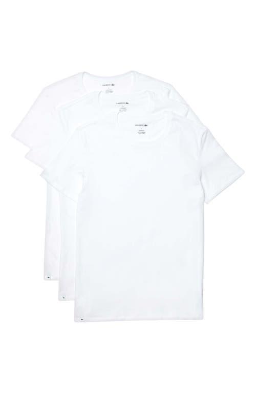 Lacoste Mens Essential Cotton Crew Neck Regular Fit Undershirt Set, 3-Piece Product Image