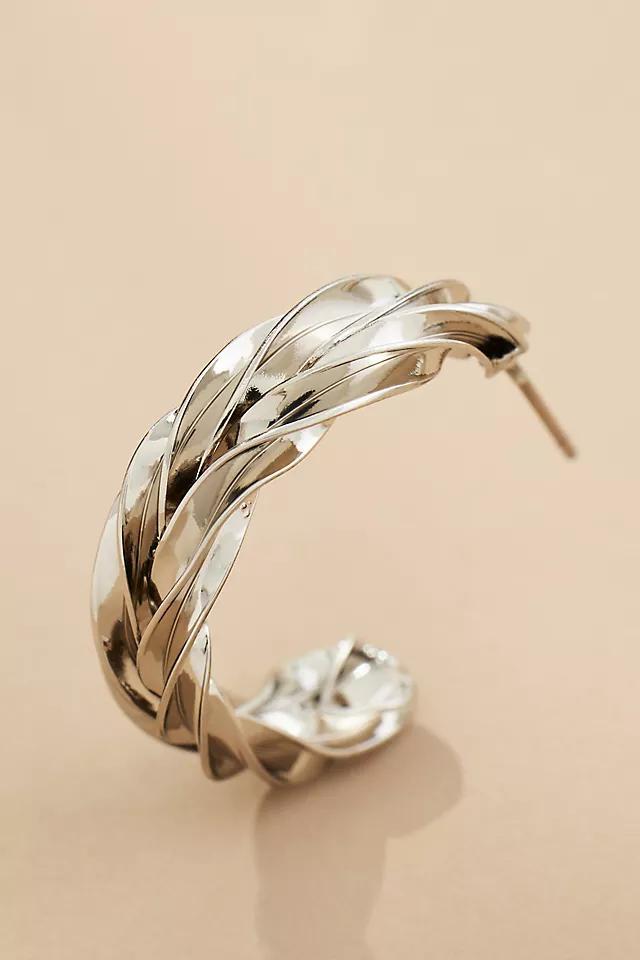 Molten Metal Huggie Hoop Earrings Product Image