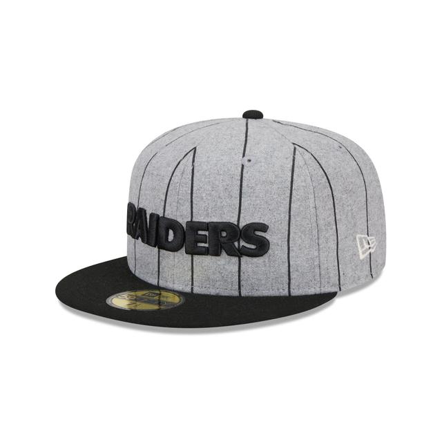 Las Vegas Raiders Heather Pinstripe 59FIFTY Fitted Hat Male Product Image