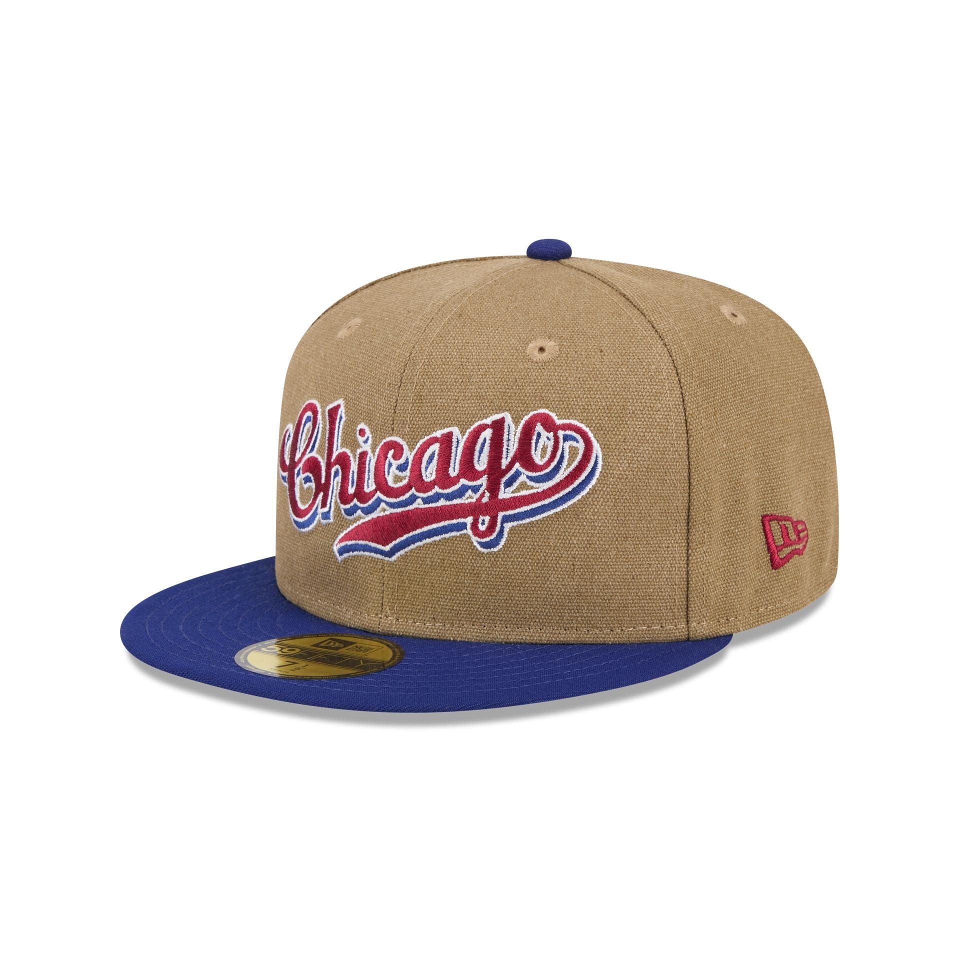 Chicago Cubs Canvas Crown 59FIFTY Fitted Hat Male Product Image