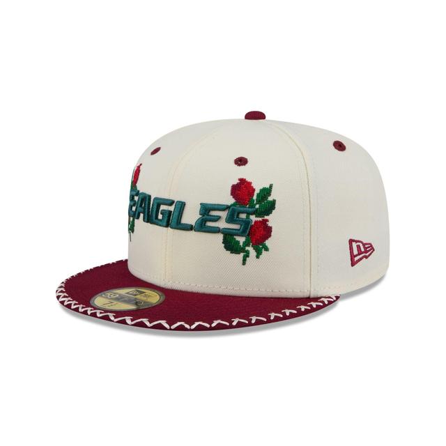 Philadelphia Eagles Novelty Stitch 59FIFTY Fitted Hat Male Product Image