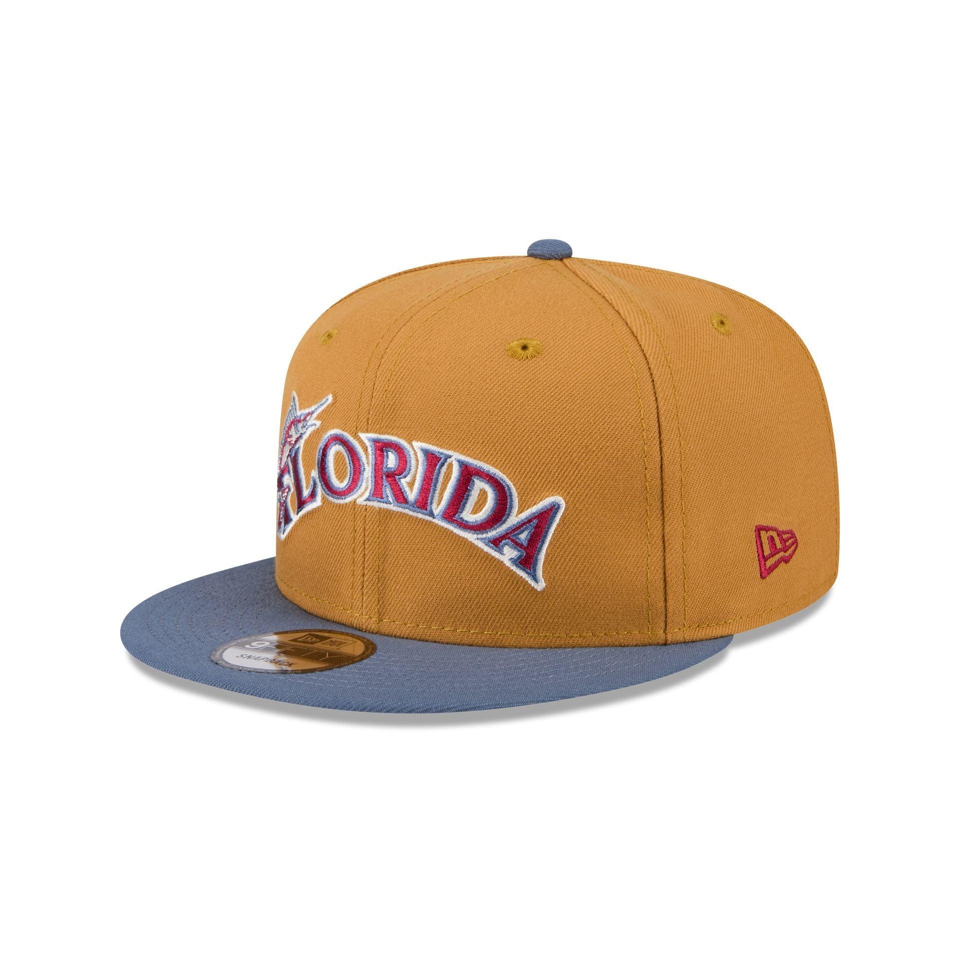 Miami Marlins Panama Tan 9FIFTY Snapback Hat Male Product Image