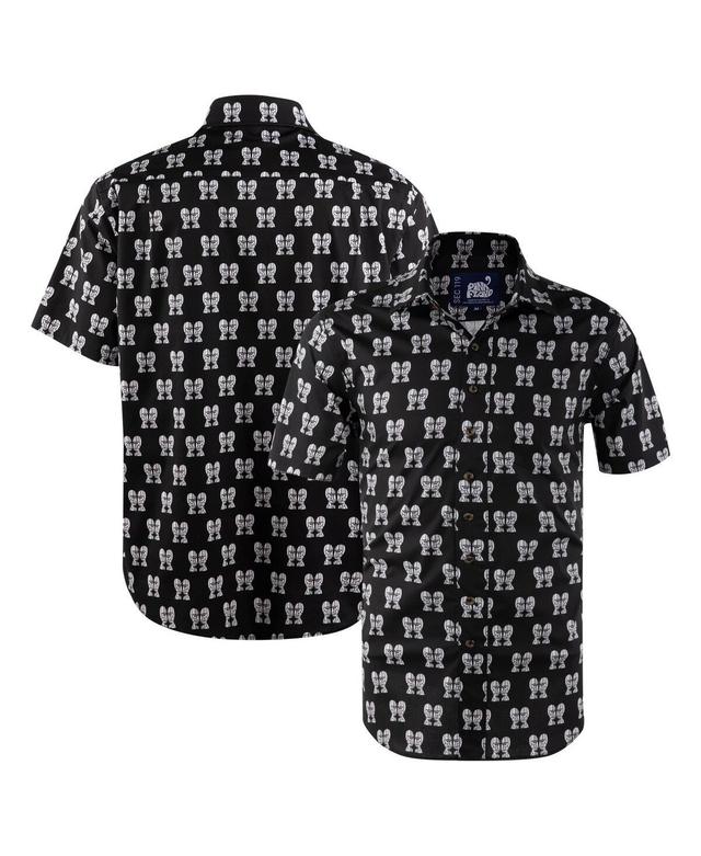 Section 119 Mens Black Pink Floyd Division Bell Button-Down Shirt Product Image