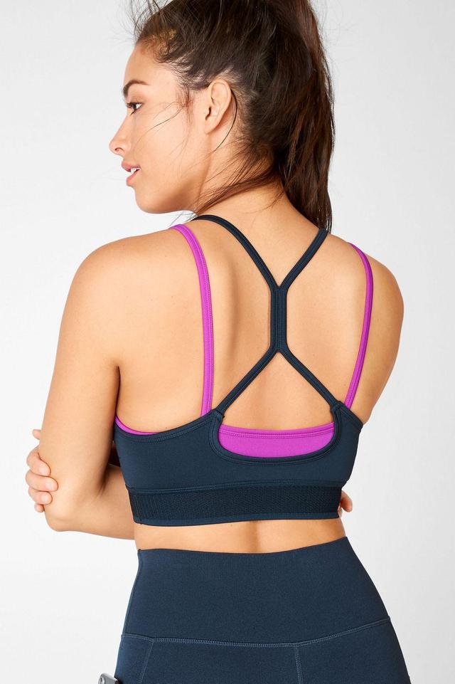 Fabletics Poppy Seamless Sports Bra IV Womens Thunder/Fiesta Size XS Product Image