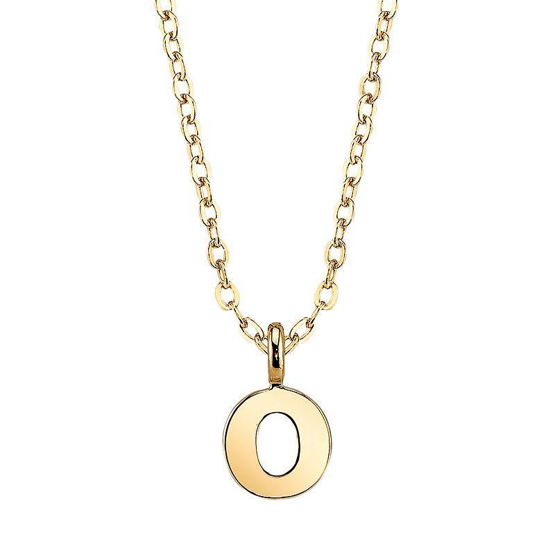 1928 Initial Pendant Necklace, Womens Yellow Product Image