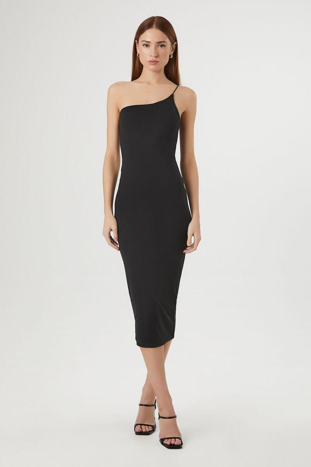 Contour Sculpt One-Shoulder Midi Dress | Forever 21 product image