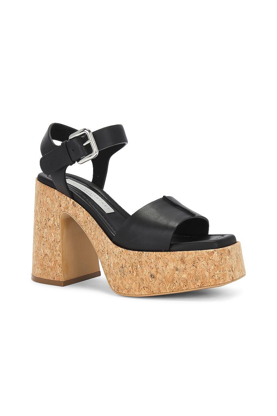 Stella McCartney Skyla Alter Sporty Mat Sandal in Black - Black. Size 37 (also in 38, 40, 41). Product Image