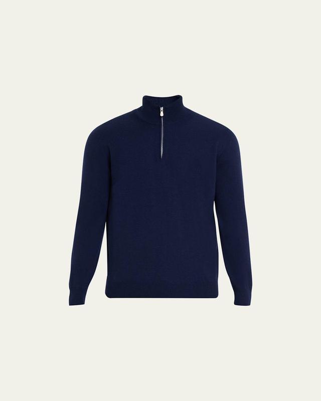 Mens Cashmere Quarter-Zip Sweater Product Image