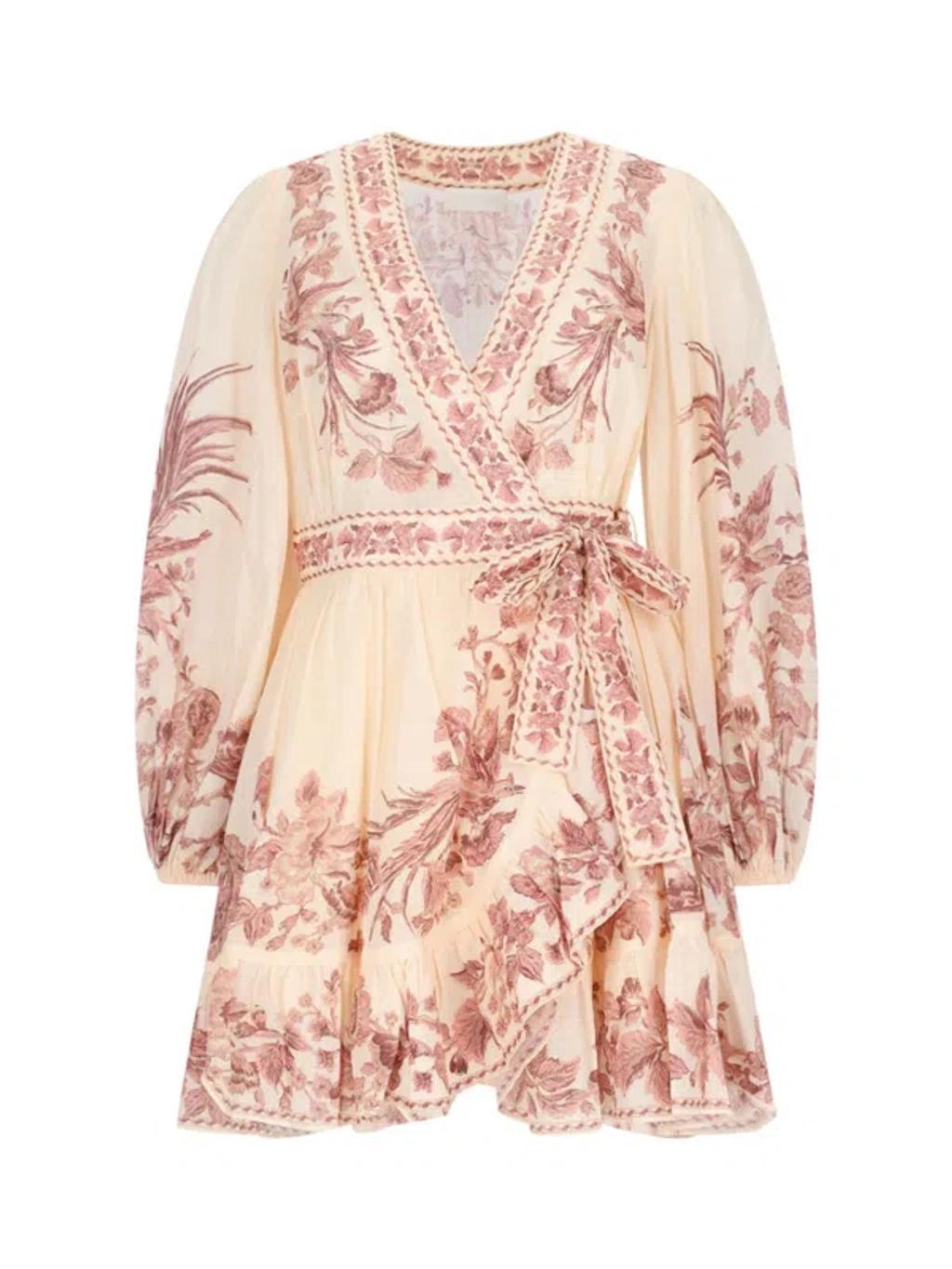 ZIMMERMANN Waverly Wrap Mini Dress In Yellow Product Image