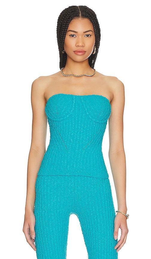 Tara Boucle Knit Bustier Tube Top NBD Product Image