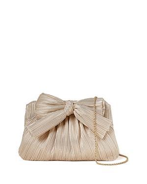 Womens Rayne Bow Pleated Frame Clutch Product Image