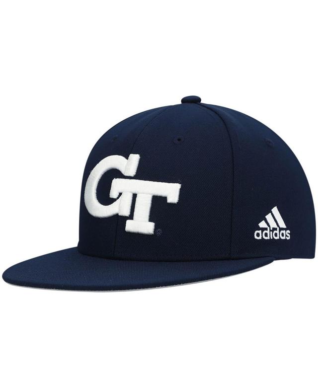 Mens adidas Navy Georgia Tech Yellow Jackets Logo On-Field Baseball Fitted Hat Product Image