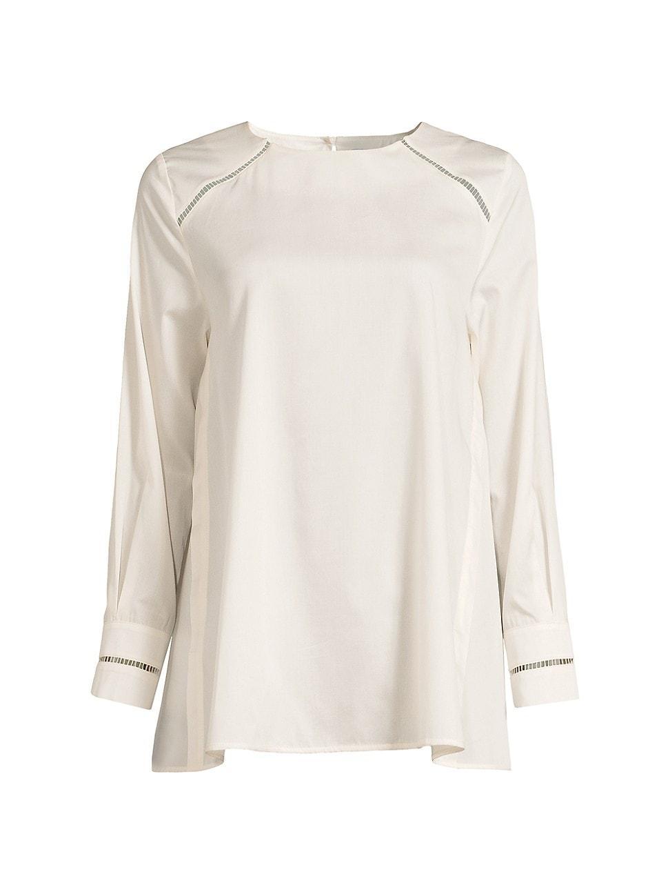 Womens Isolde Cotton A-Line Blouse product image