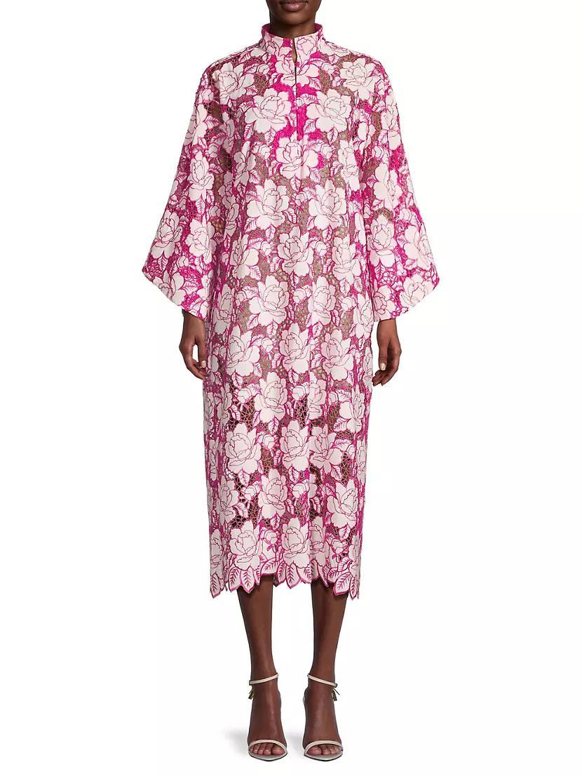 Floral Lace Caftan Maxi Dress Product Image