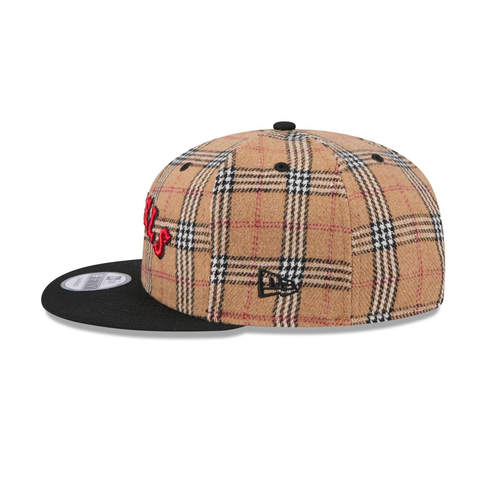 Los Angeles Angels Tan Tartan 9FIFTY Snapback Hat Male Product Image