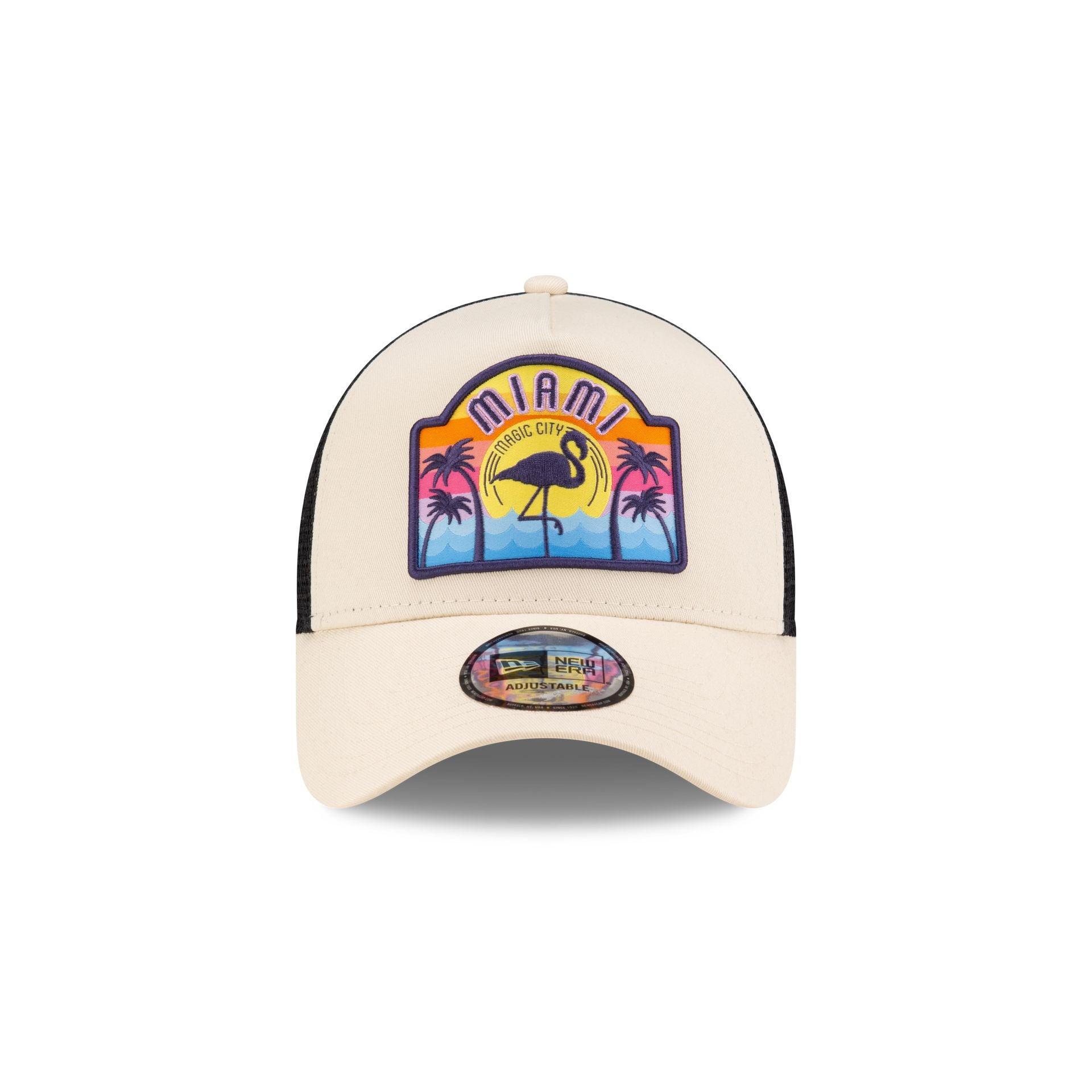 New Era Miami Tan 9FORTY A-Frame Snapback Hat Male Product Image