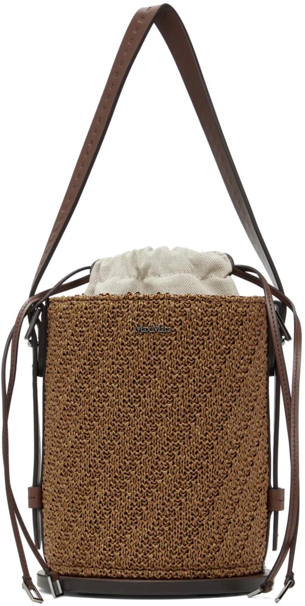 Crochet Archetipo Bucket Bag In Brown Product Image