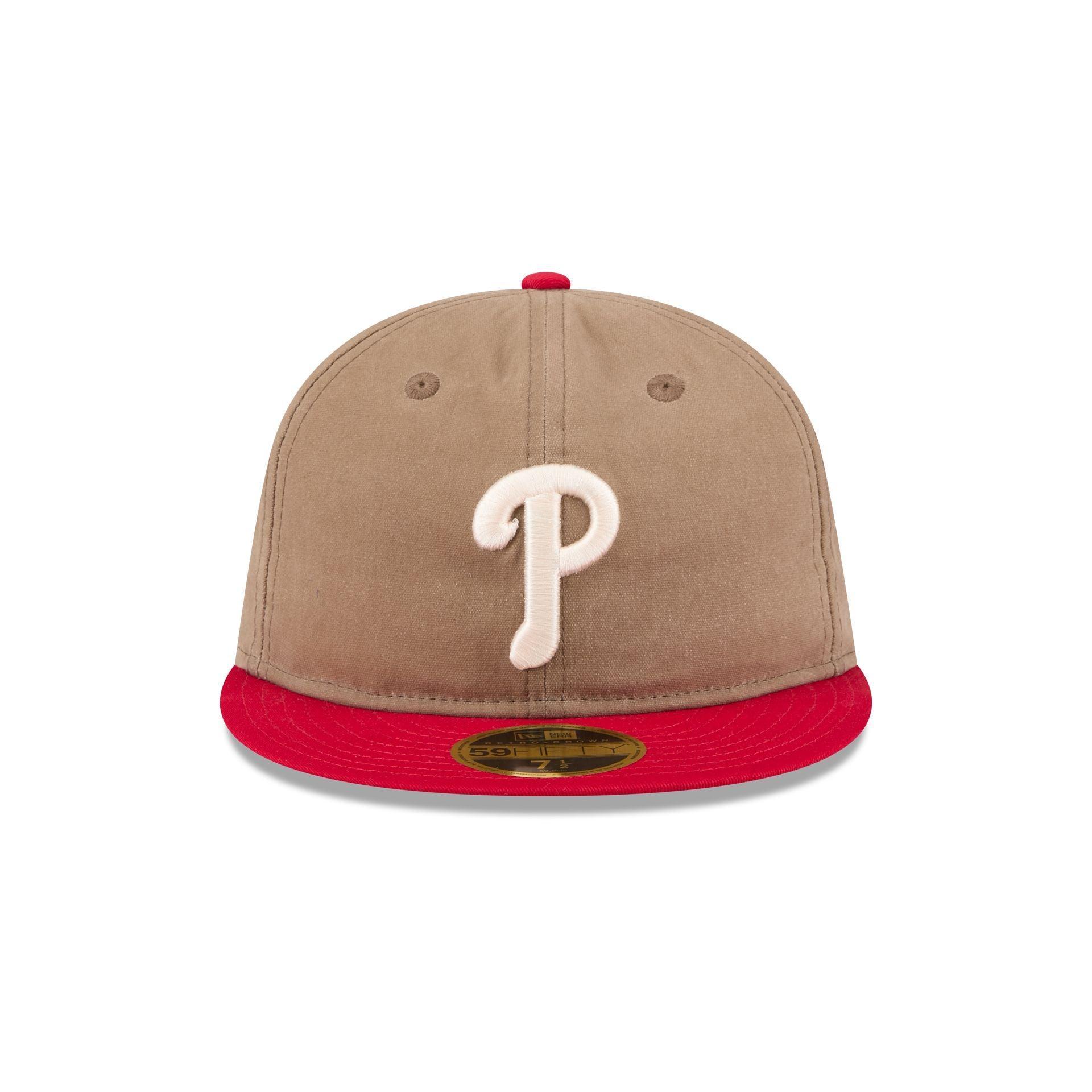 Philadelphia Phillies Wax Canvas Retro Crown 59FIFTY Fitted Hat Male Product Image