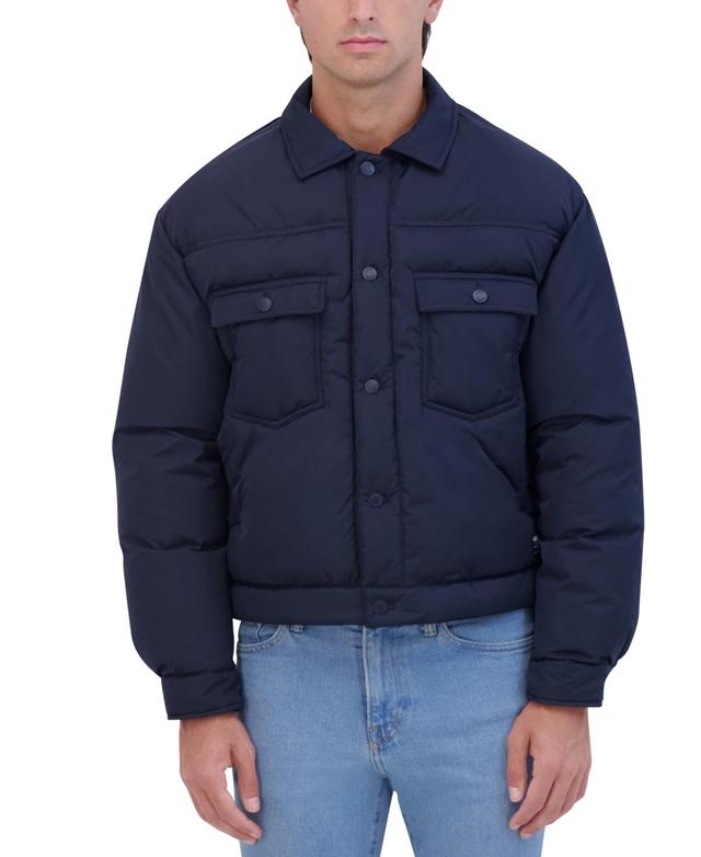 Hudson Mens Vintage Inspired Puffer Trucker Jacket Product Image