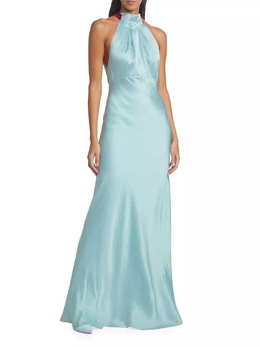 Michelle Silk Halterneck Gown Product Image