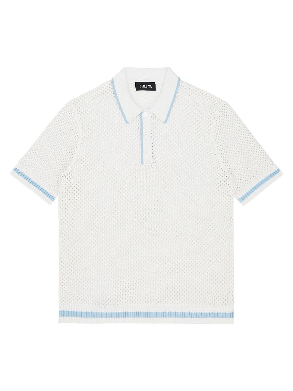 Men's Zane Crochet Polo Shirt Product Image