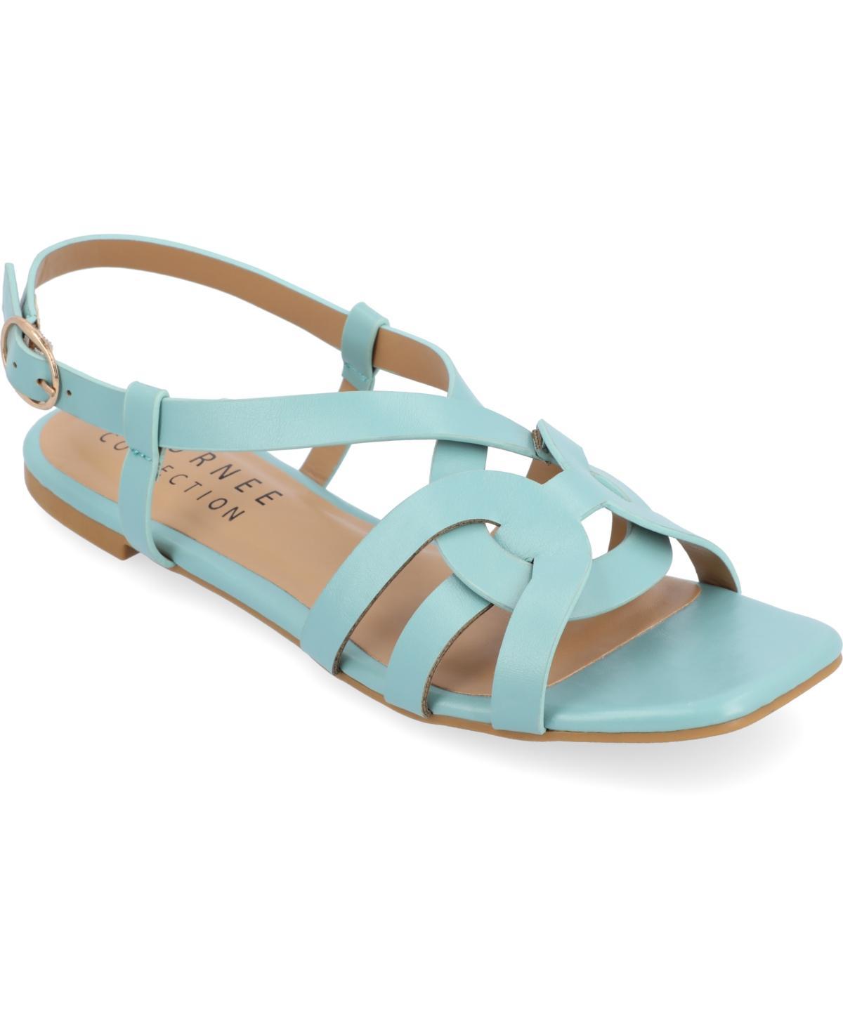 Journee Collection Alorra Womens Strappy Sandals Blue Product Image