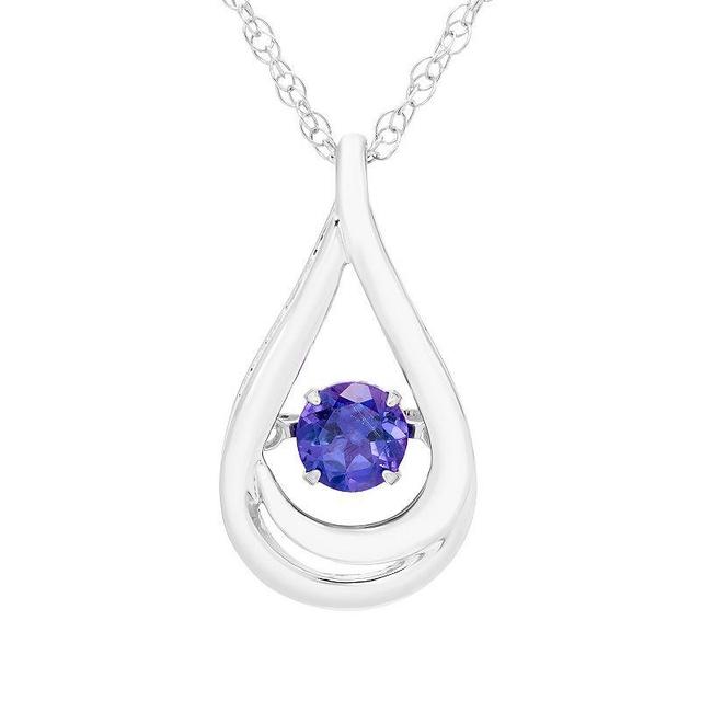 Boston Bay Diamonds Brilliance in Motion Sterling Silver Tanzanite Teardrop Pendant Necklace, Womens Product Image