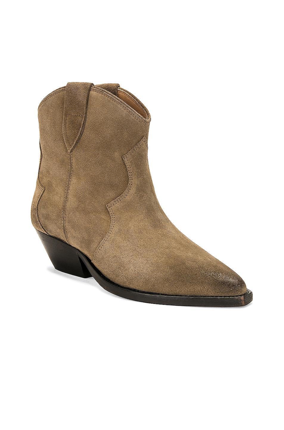 Isabel Marant Dewina Washed Iconic Boot in Taupe - Taupe. Size 36 (also in 37, 41). Product Image