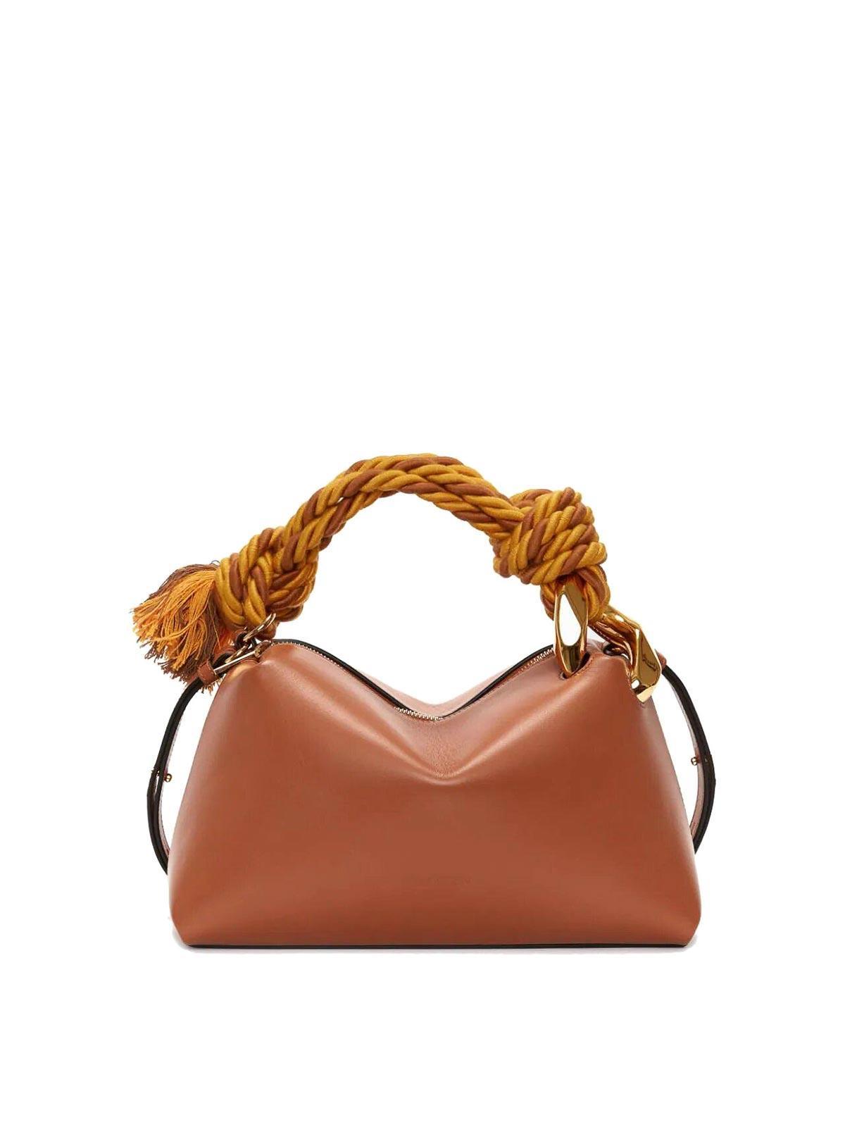 JW ANDERSON Jwa Corner Bag - Leather Top Handle Bag In Brown Product Image