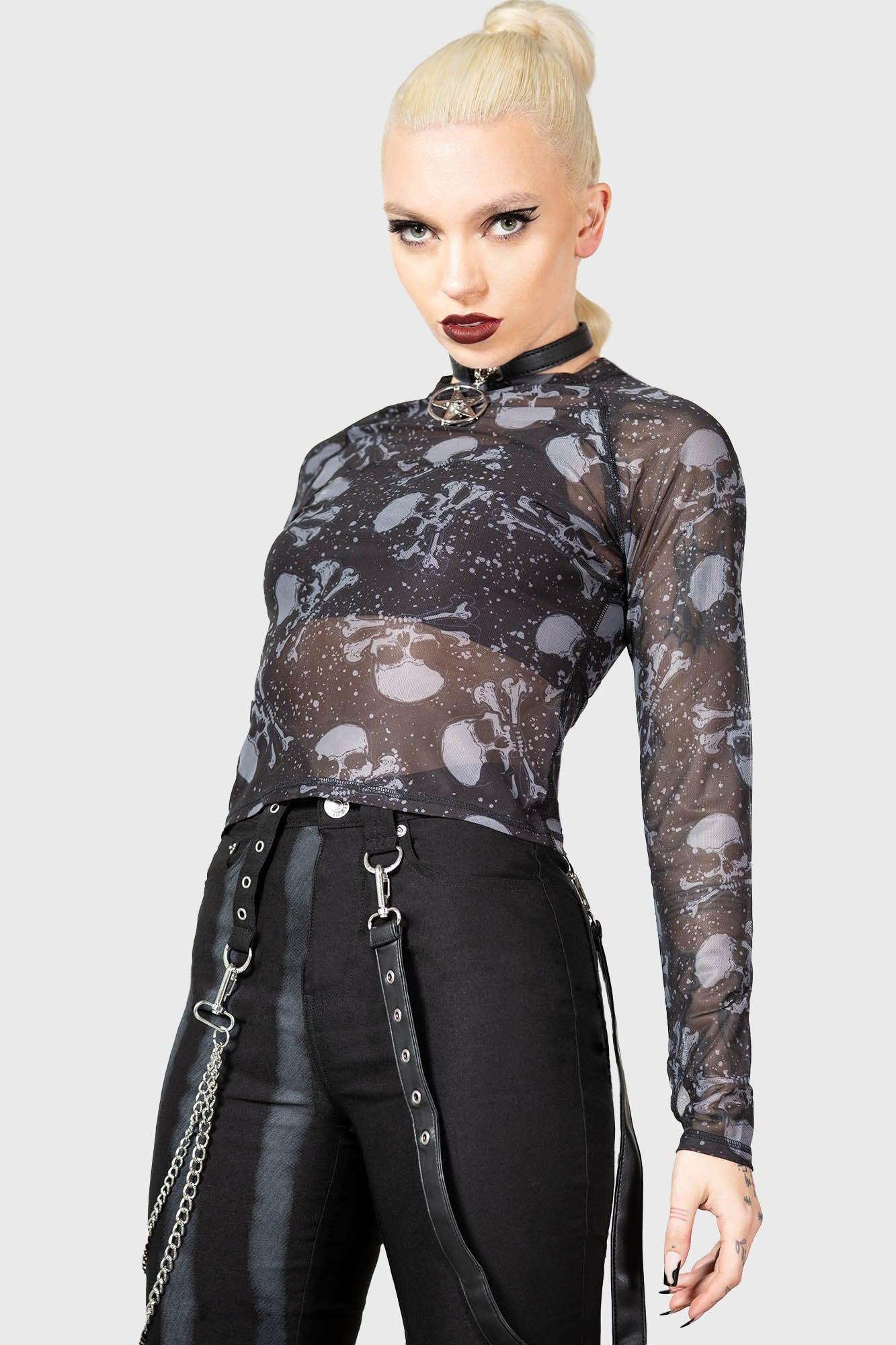 Carousel Long Sleeve Top / Black / 95% Polyester 5% Elastane product image