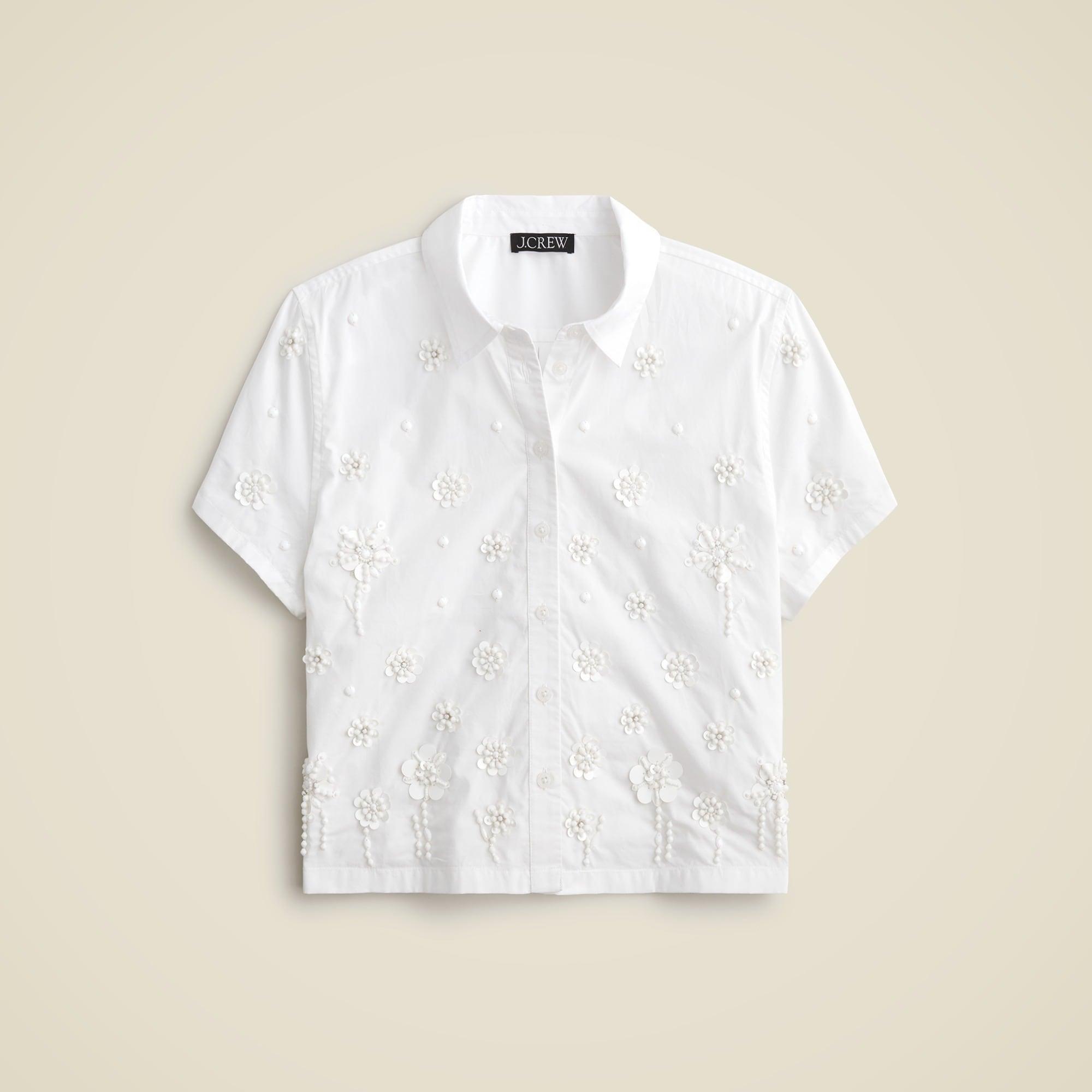 Collection embellished button-up shirt Product Image