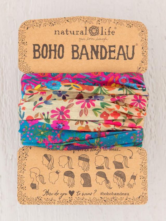 Full Boho Bandeau® Headband - Floral Border Product Image