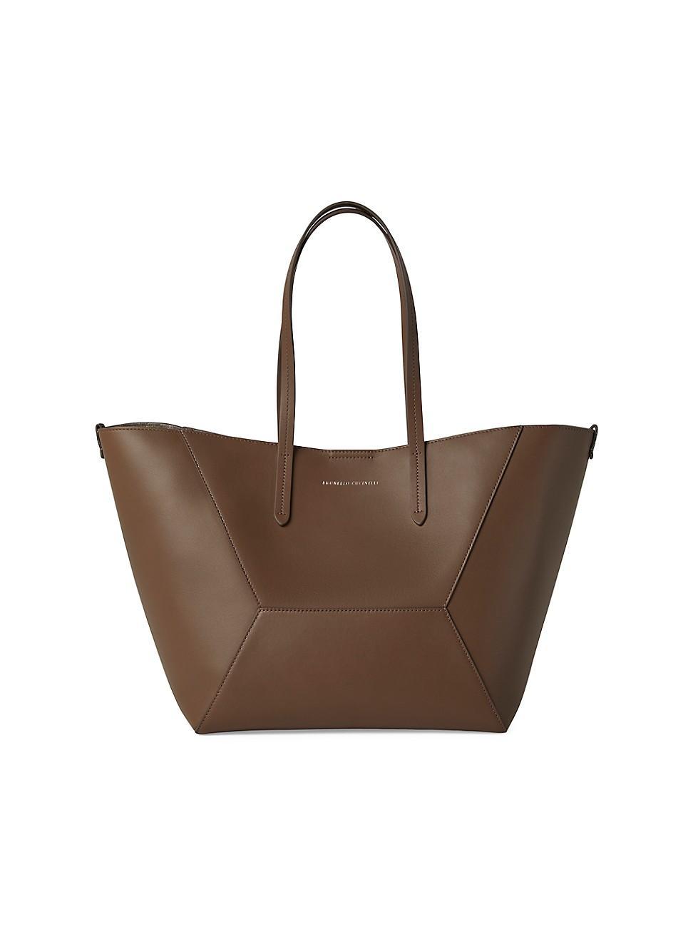 Womens Calfskin Shopper Bag With Monili Product Image