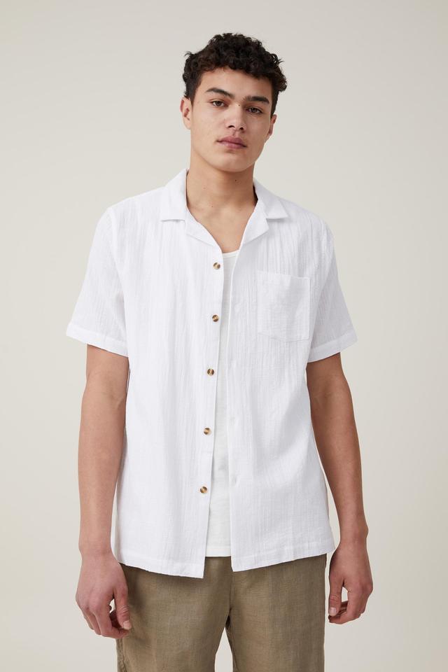 Cotton On Men - Riviera Short Sleeve Shirt - White Product Image